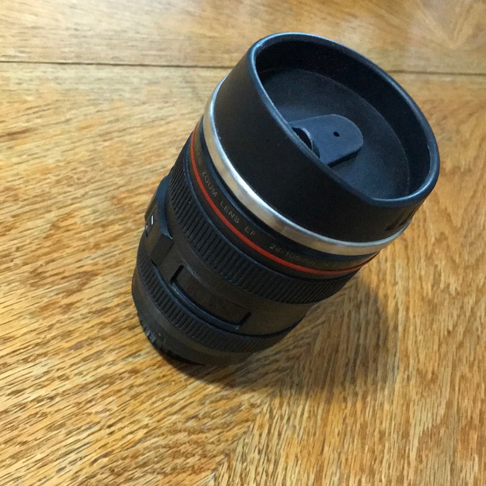 Cool camera lens coffee cup
